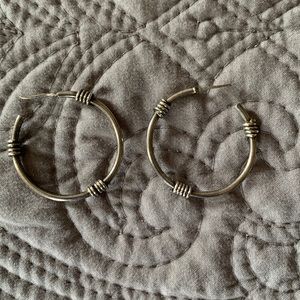Vintage sterling silver hoops